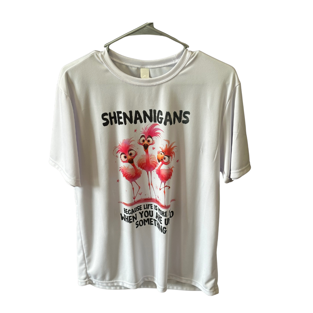 Shennanigans Pink Flamingo Tshirt Medium