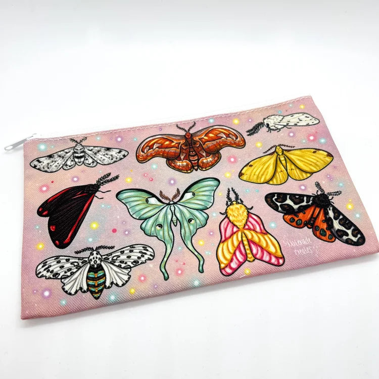 Moths Pencil Pouch - Original Artwork