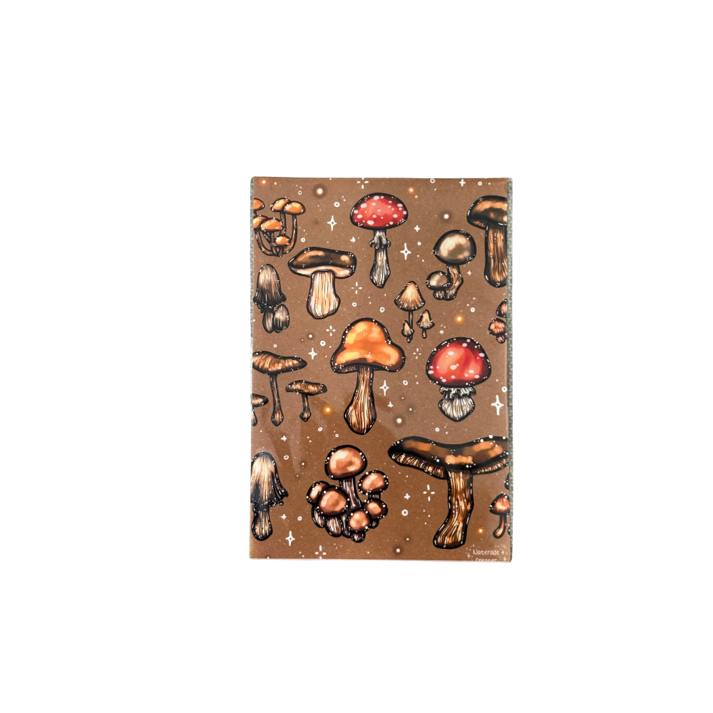 Mushrooms Small Art Print - Original Artwork by Naterade Creates
