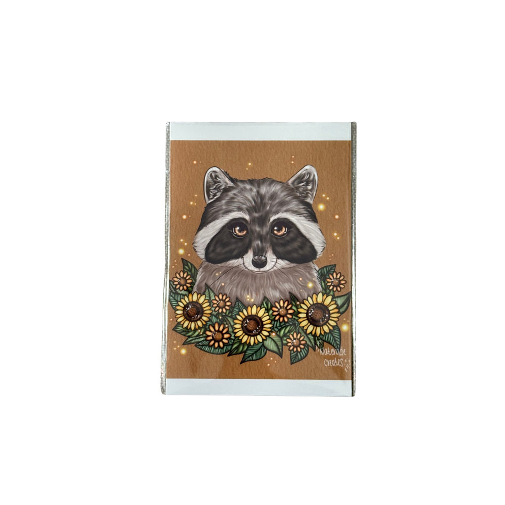 Raccoon Small Art Print - Original Artwork by Naterade Creates