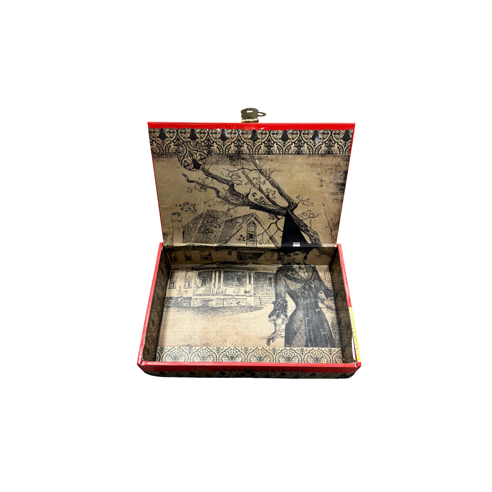 Decorated Cigar Box Halloween/Spider Web