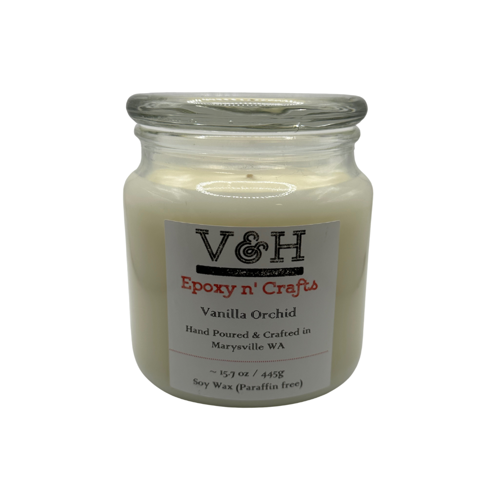 Vanilla Orchid | Premium 17oz Soy Candle | Hand-Poured in Glass