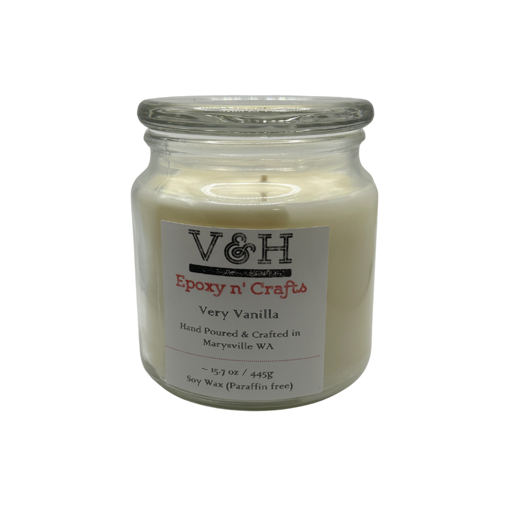 Very Vanilla | Premium 17oz Soy Candle | Hand-Poured in Glass