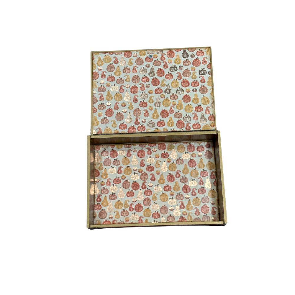 Decorated Cigar Box Fall/We Gather \Together