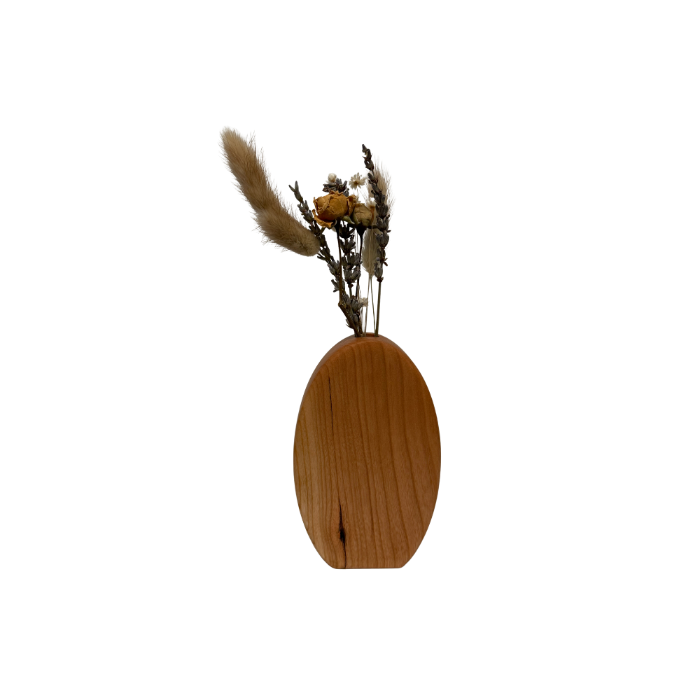 Wood Flower Vase
