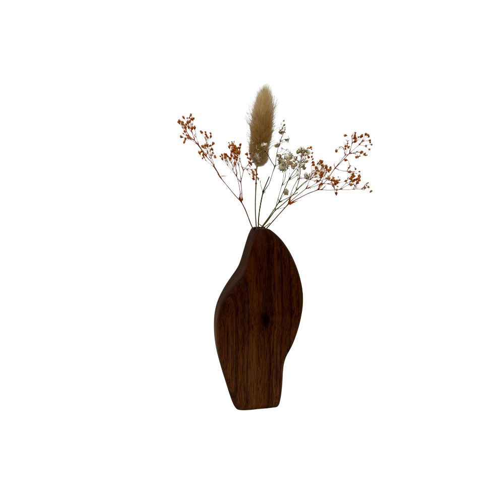 Wood Flower Vase