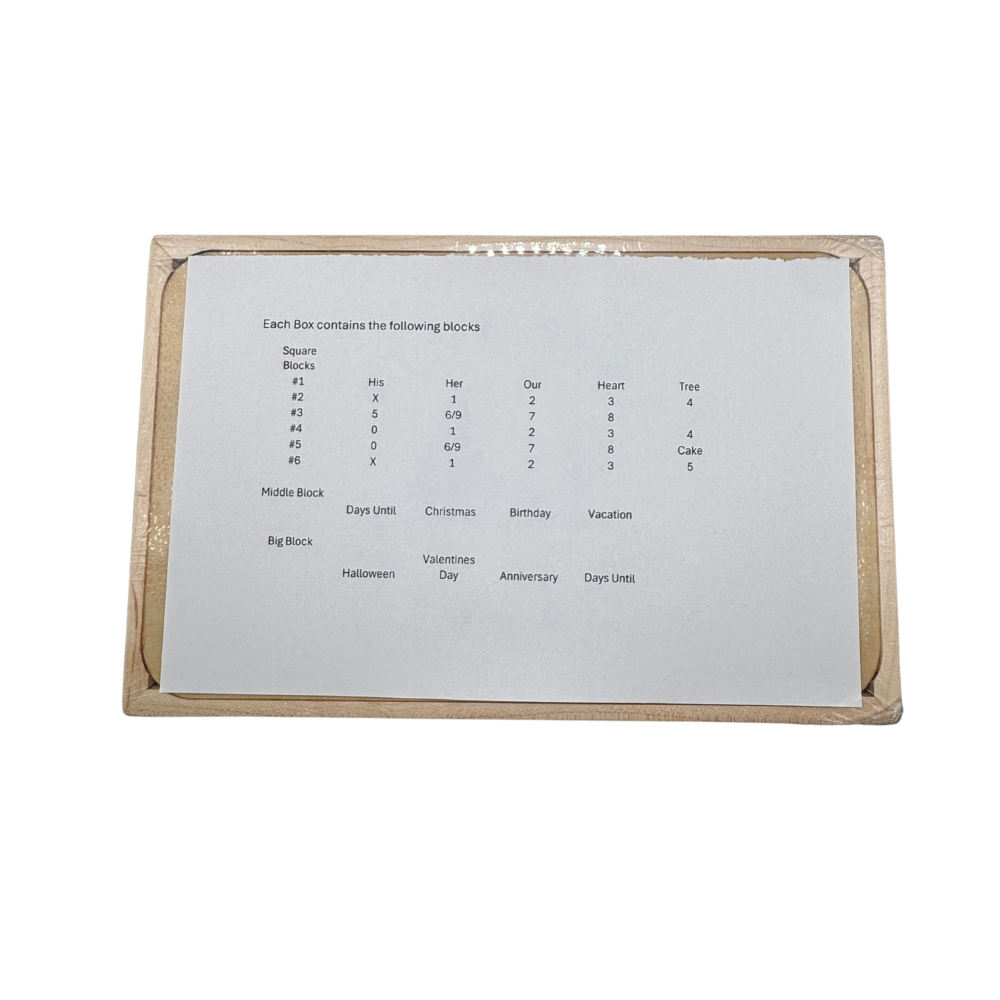 Wooden Cube Countdown Calendar