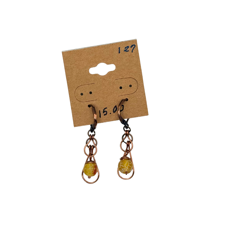 Handmade Antique Copper Earrings