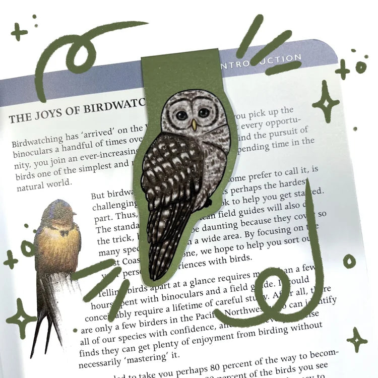 Magnetic Bookmark - Barred Owl