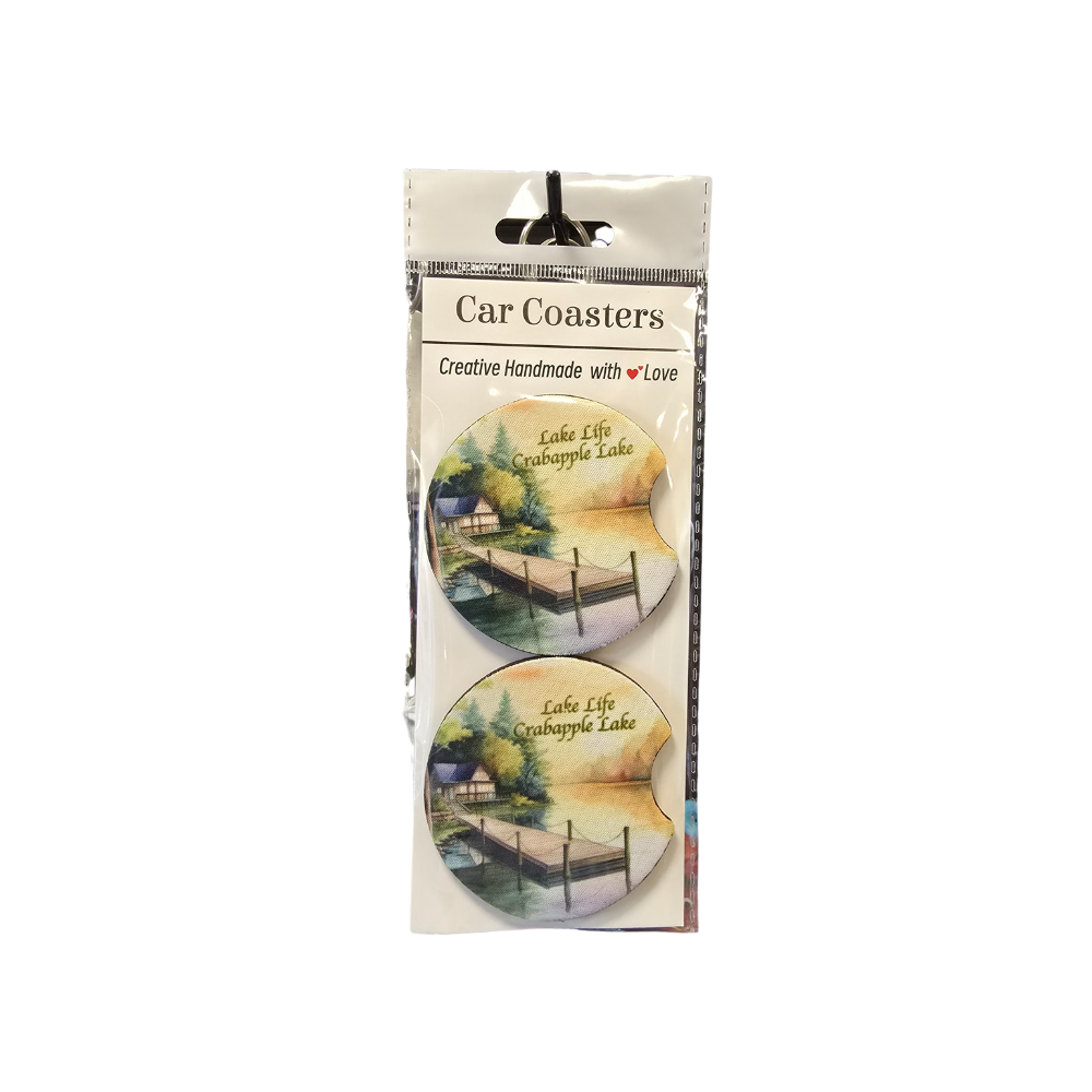 Neoprene Car Coasters - 7 Lakes - 2pk