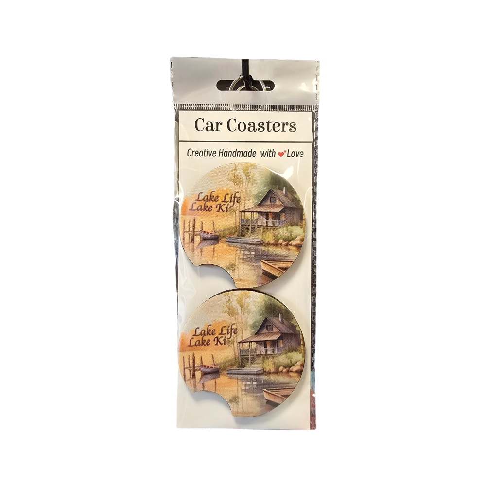 Neoprene Car Coasters - 7 Lakes - 2pk