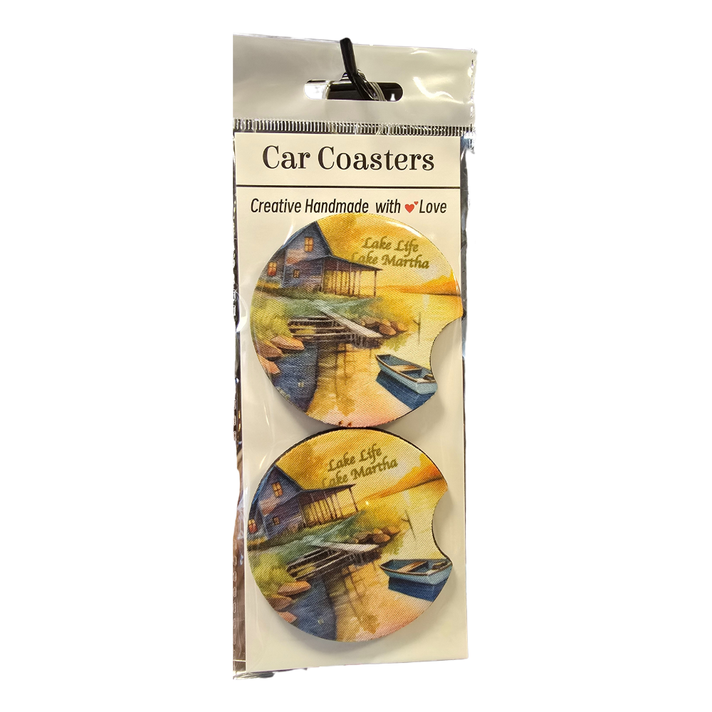 Neoprene Car Coasters - 7 Lakes - 2pk