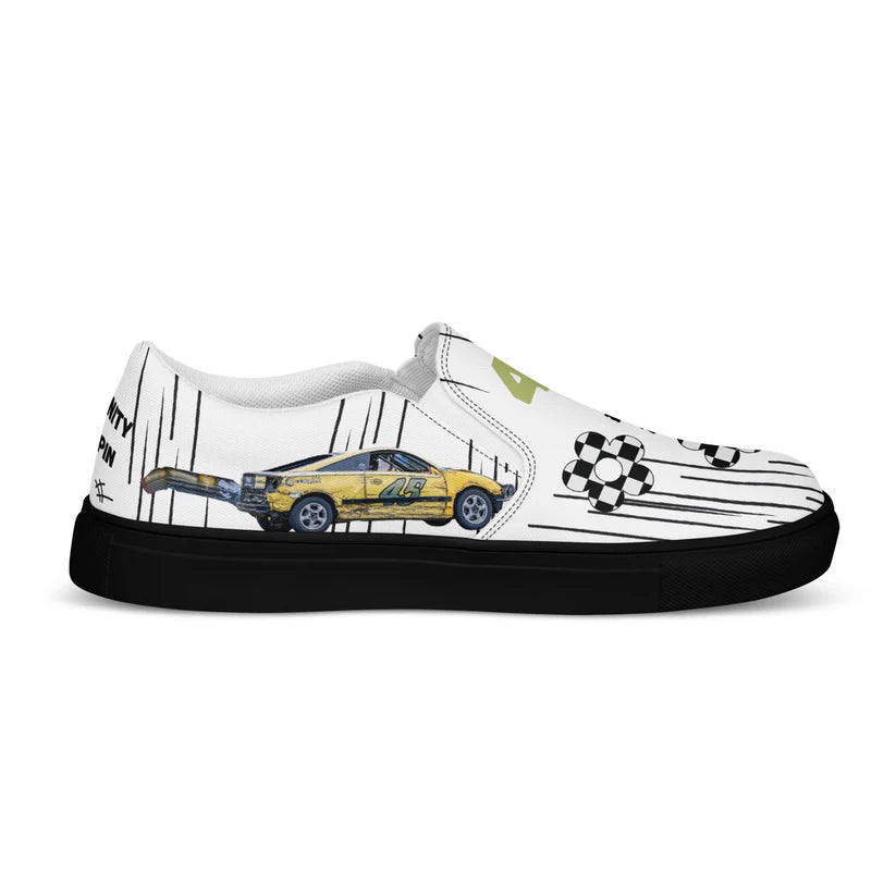Custom Womens Race Team Slip-On Canvas Shoes