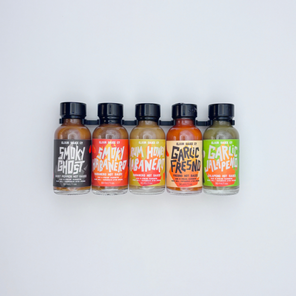 Elixir Sauce Co Mini Bottle "Hot Sauce Flight" Gift Box