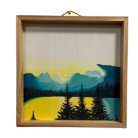 Mountains Acrylic Painting 12" x 12"