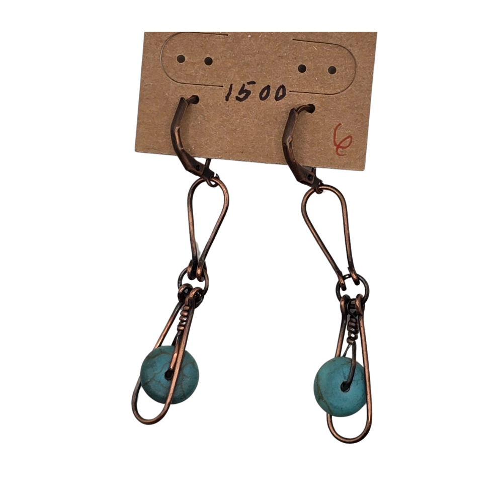 Handmade Antique Copper Earrings