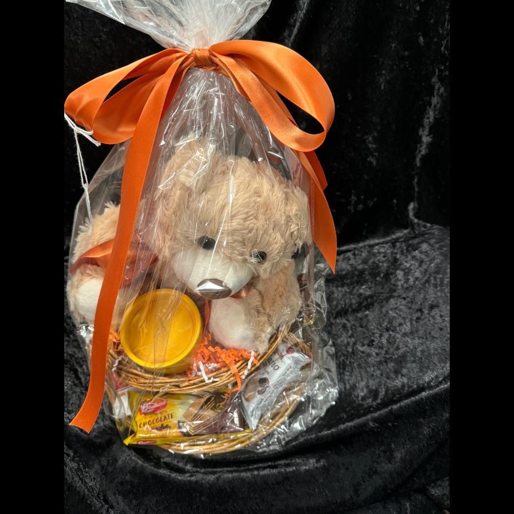 Teddy Bear & Candy Gift Basket