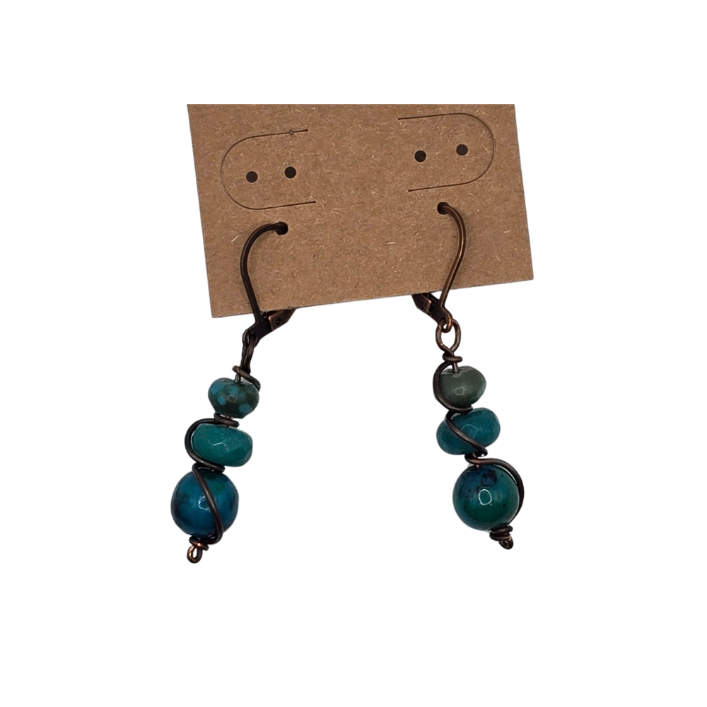 Handmade Antique Copper Earrings