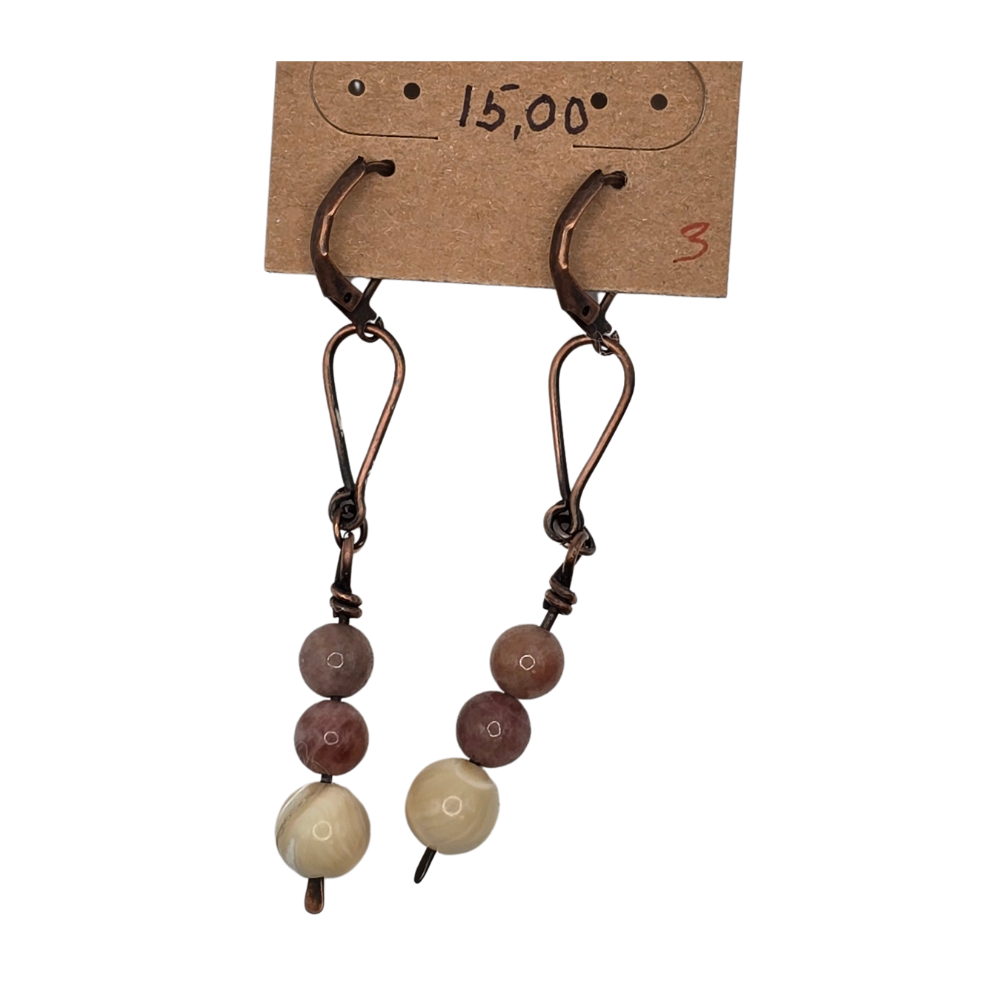 Handmade Antique Copper Earrings