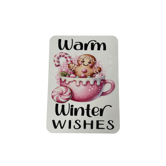 Warm Winter Wishes Metal Sign