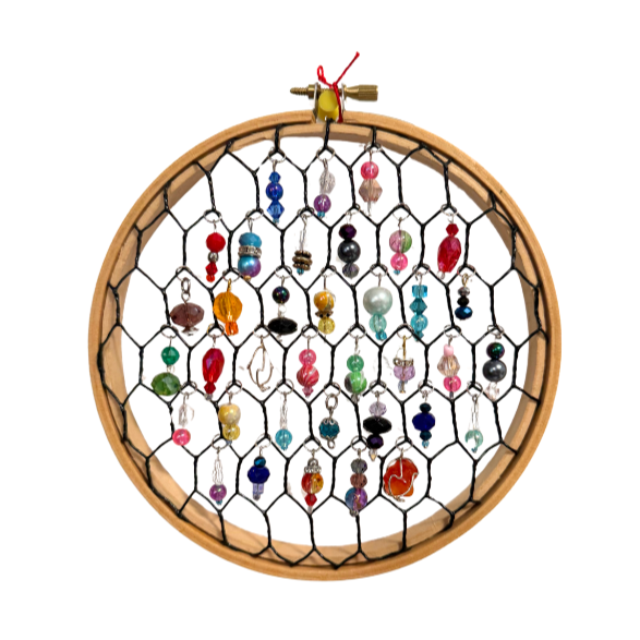 Small Beaded Chicken Wire Suncatchers