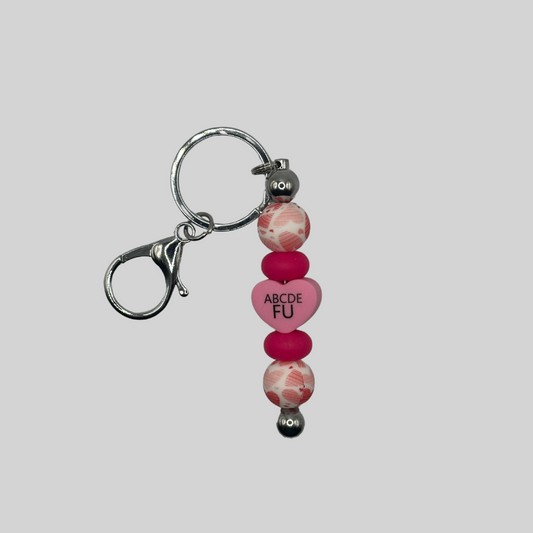 ABCDE-FU Beaded Keychain - Valentine's Day