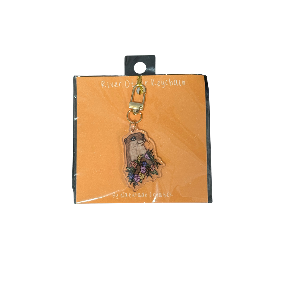 River Key Chain River Otter Keychain - Original Artwork – Two Girls Gift Shop