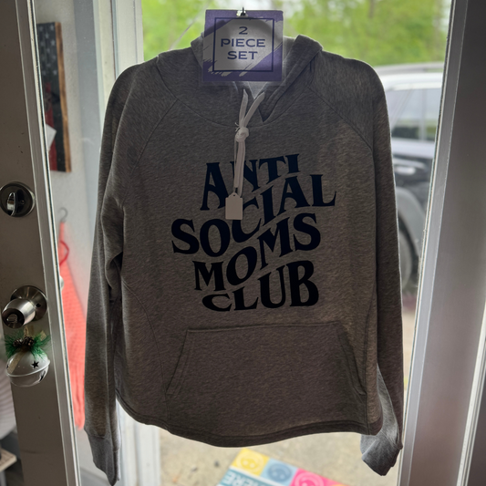 Anti Social Moms Club Hoodie / Sweat Pants Set Size XL