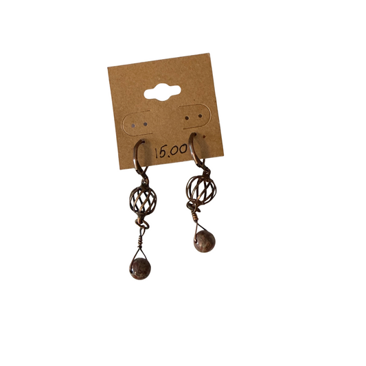 Handmade Antique Copper Earrings