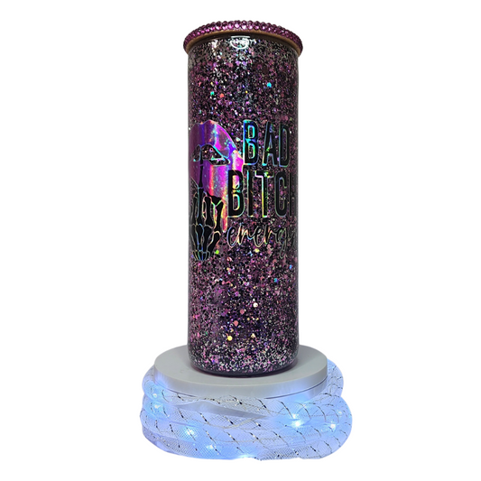 Bad Bitch Energy Rhinestone Bling Tumbler - Waterglobe