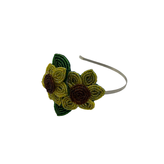 Handmade Beaded Flower Headband