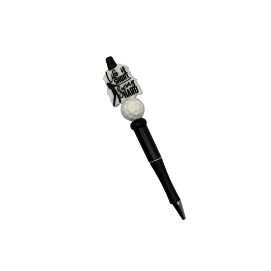 Golf- Life is Short, Swing Hard Beaded Pen | Comes With Refill!
