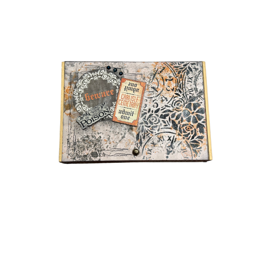 Decorated Cigar Box Halloween/Beware
