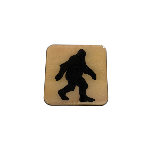Wooden Sasquatch Coasters - Epoxy Finish Cork Bottom