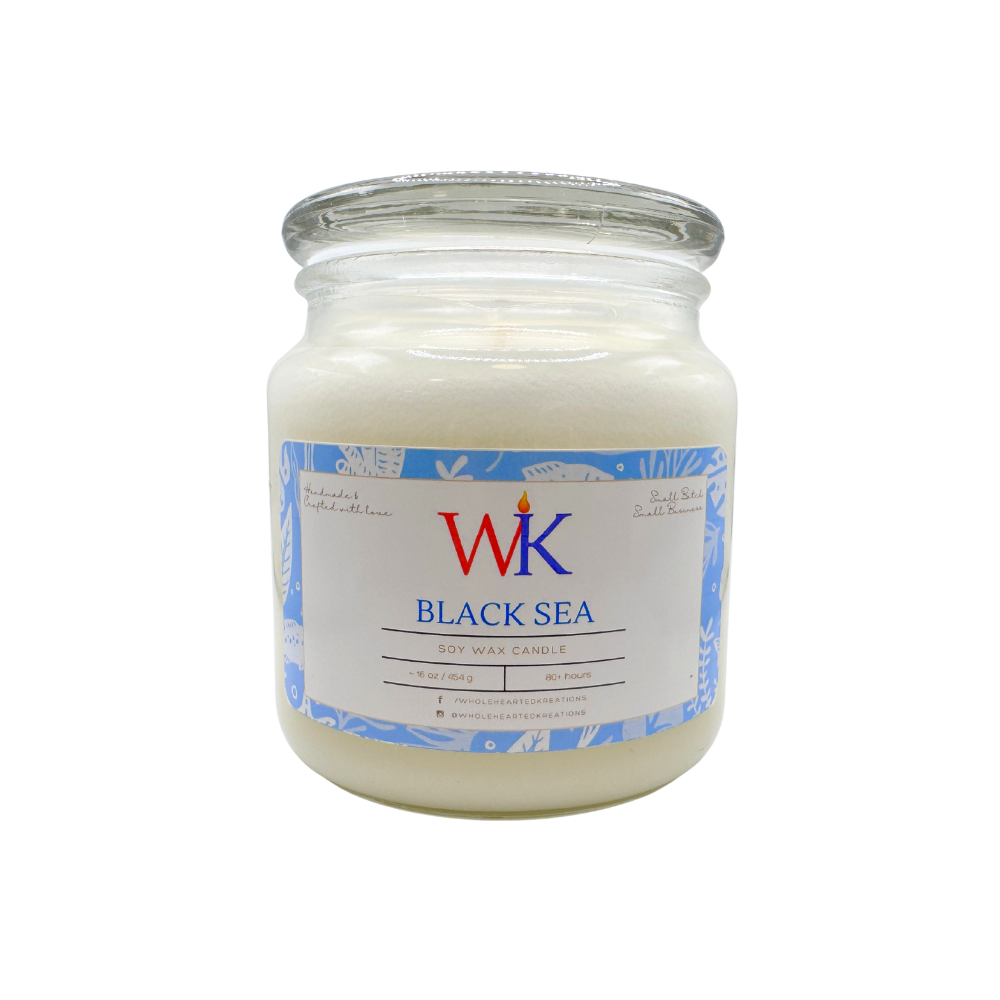 Black Sea | Premium 17oz Soy Candle | Hand-Poured in Glass