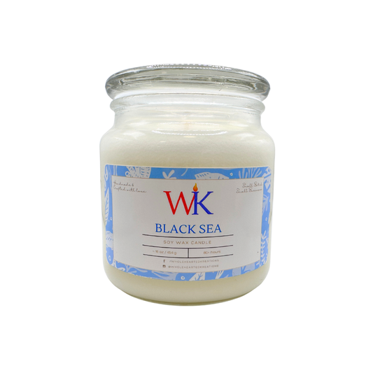Black Sea | Premium 17oz Soy Candle | Hand-Poured in Glass