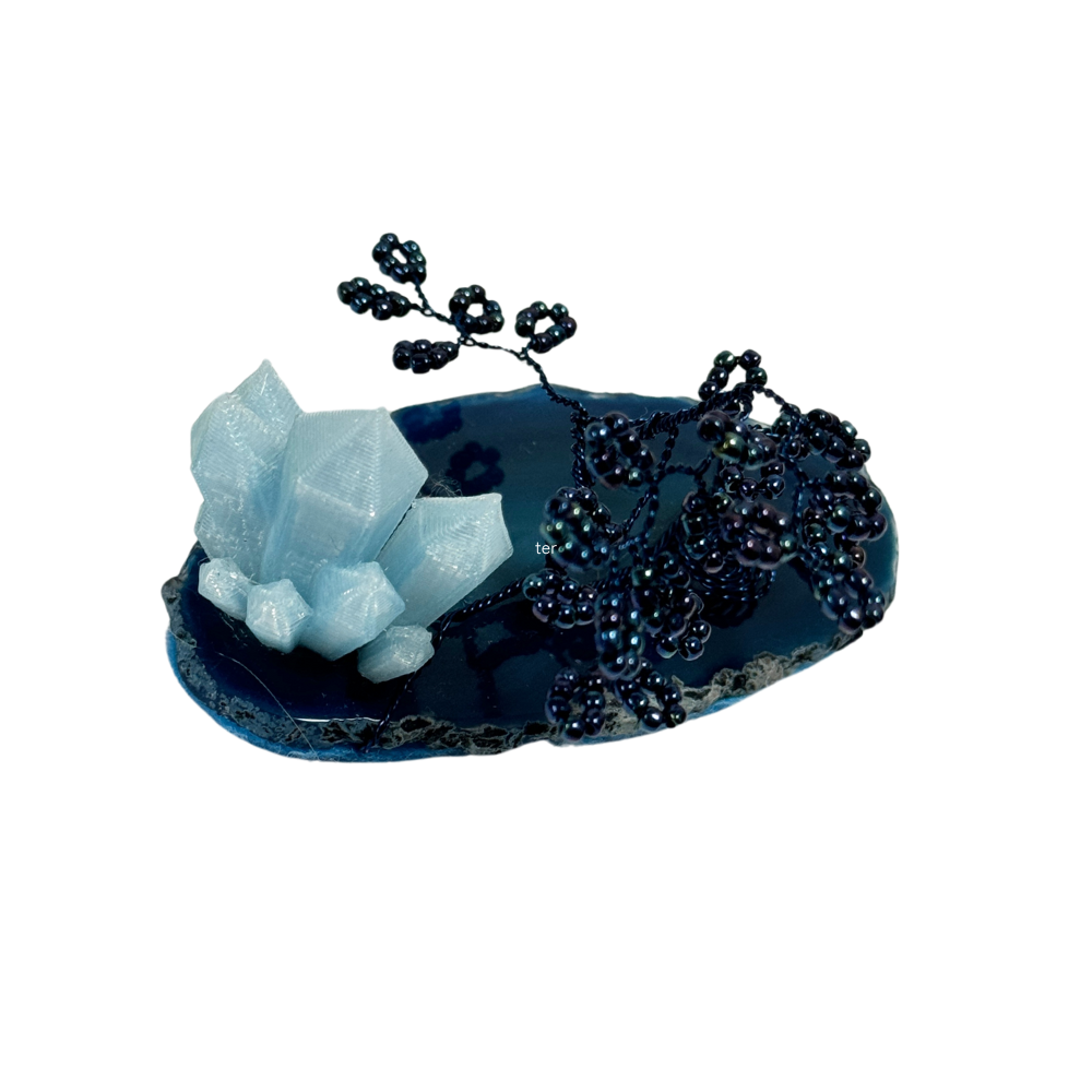 Blue Crystal Small Tree Agate