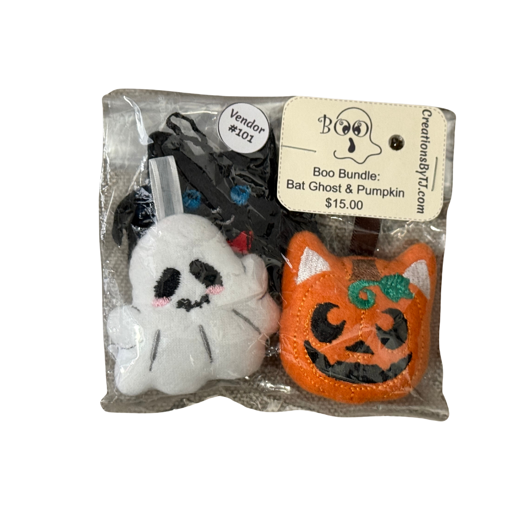 Boo Bundle with Plush Bat, Ghost & Pumpkin