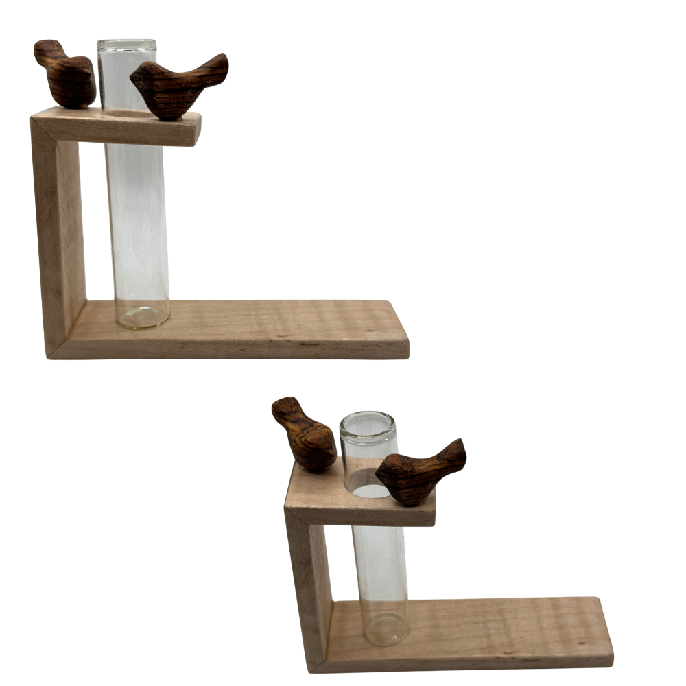 Bird Wooden Bud Vase | Handcrafted Nature-Inspired Small Vase