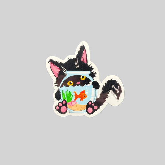 Cat Fishbowl Sticker