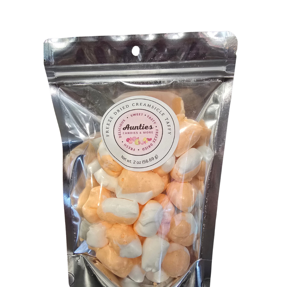 Freeze Dried Salt Water Taffy-Creamsicle