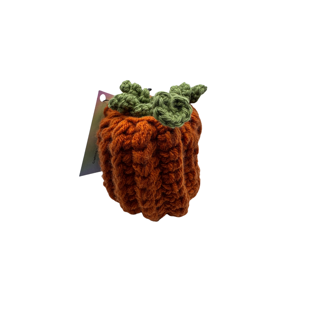 Crocheted Pumpkin Coaster Holder - Set of 4 Coasters