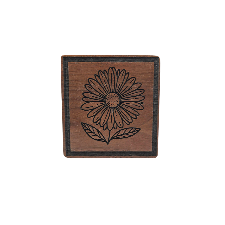 Small Laser Engraved Wood Block — Decorative Shelf Art — Multiple Designs Available