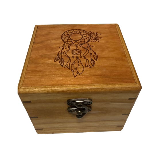 Handmade Wooden Box W/Dreamcatcher