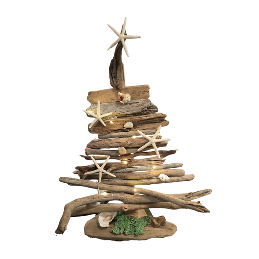 Lighted Driftwood Tree Yard Art #1