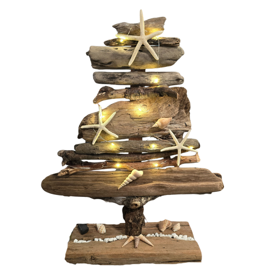 Lighted Driftwood Tree Yard Art #3