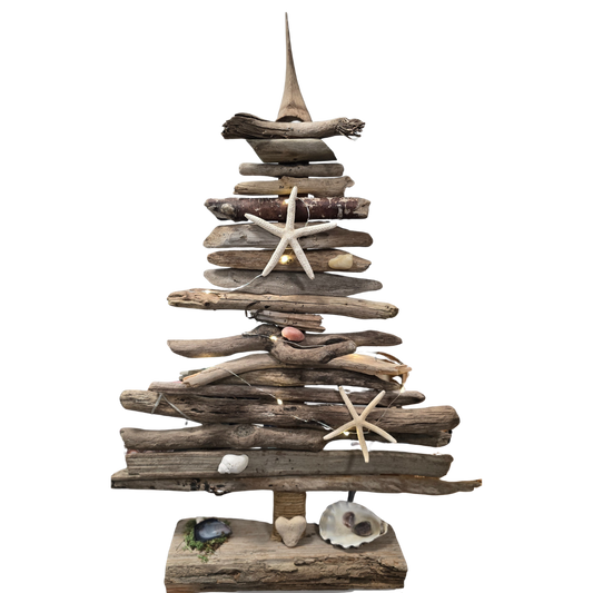 Lighted Driftwood Tree Yard Art #4