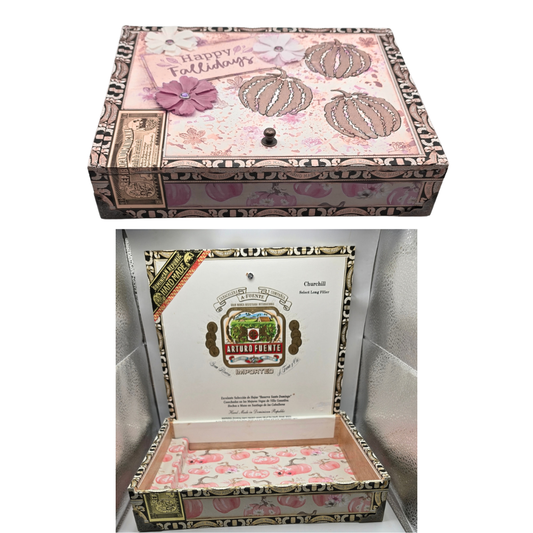 Fallidays Themed | Upcycled Cigar Keepsake Box