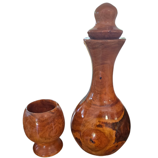 Finished Fir Faux Bud Vase and Small Finished Cup