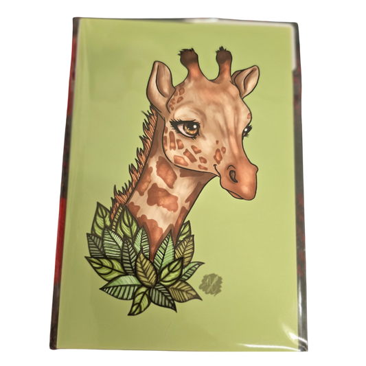Giraffe Print 4x6 Hand Drawn Original Art
